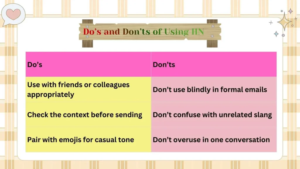 Do’s and Don’ts of Using HN
