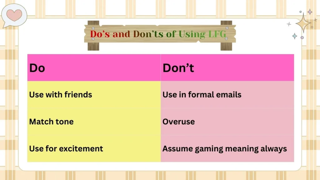 Do’s and Don’ts of Using LFG