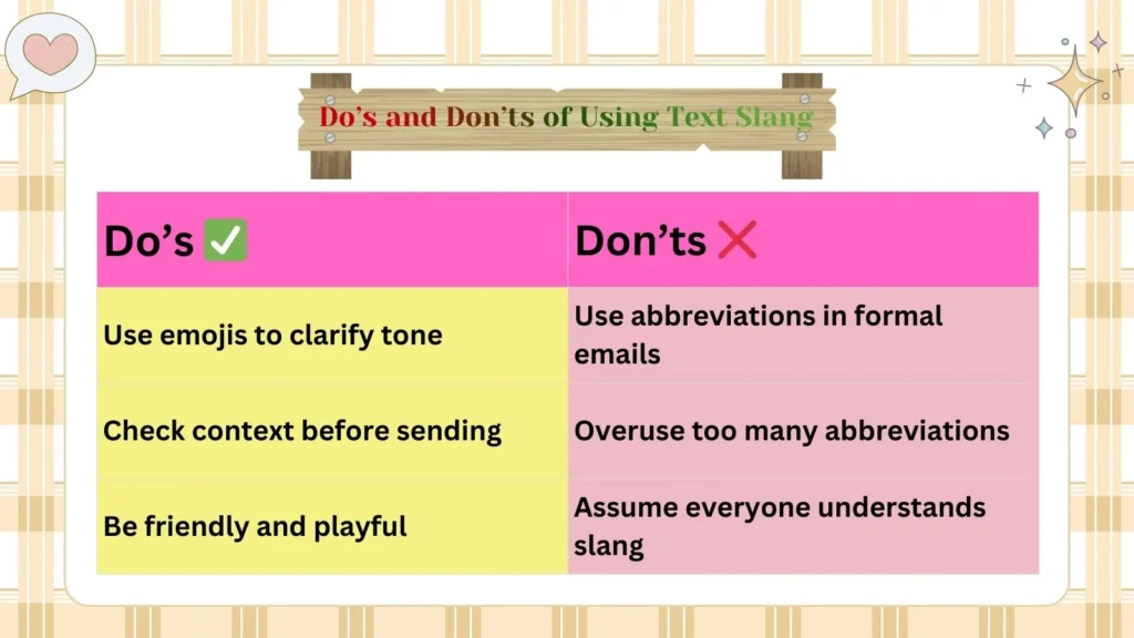Do’s and Don’ts of Using Text Slang 