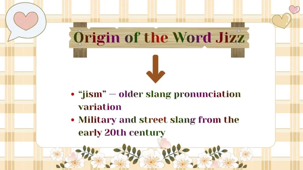 Origin of the Word Jizz