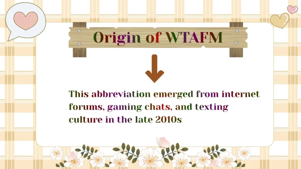 Origin of WTAFM