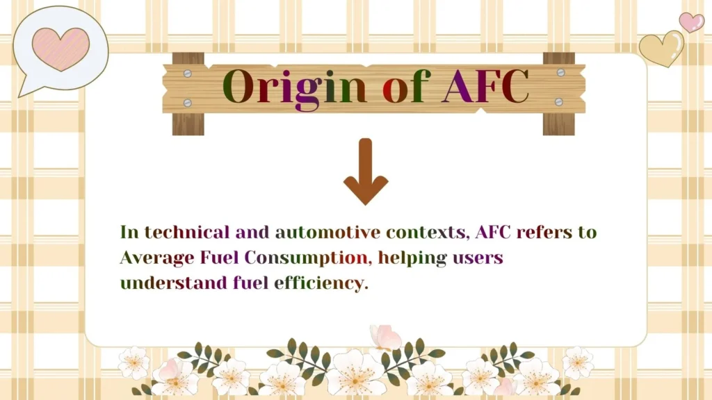 Origin of AFC 