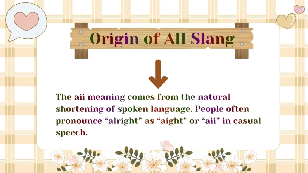 Origin of AII Slang