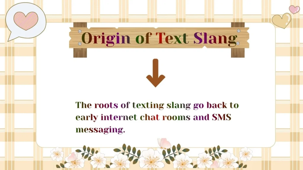 Origin of Text Slang