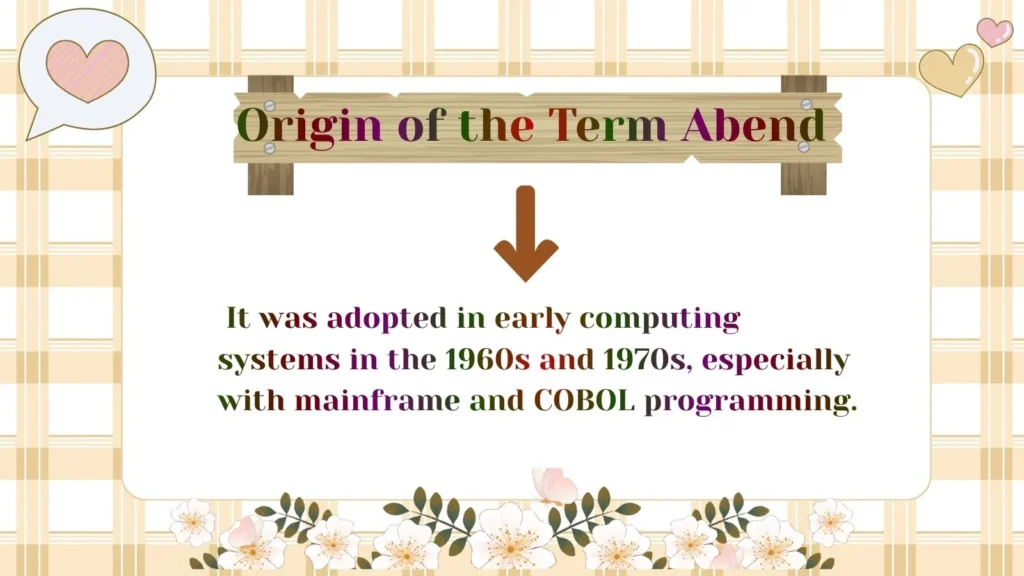 Origin of the Term Abend 